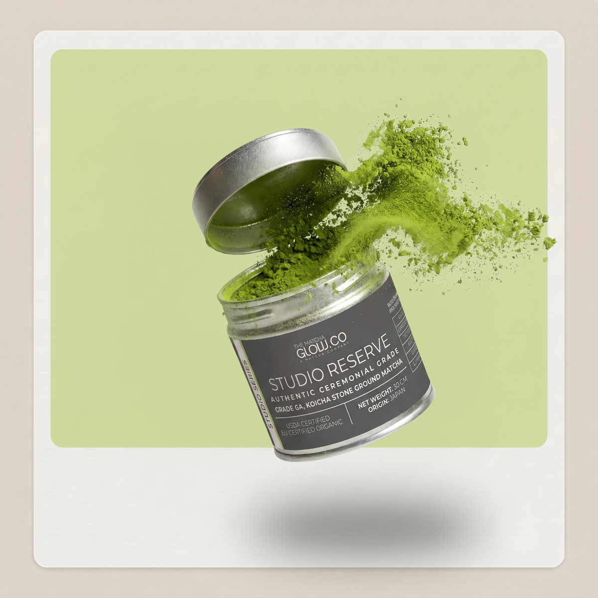 Matcha Glow Studio Series - Studio Reserve Matcha - 30 GM - Authentic Ceremonial Grade Matcha