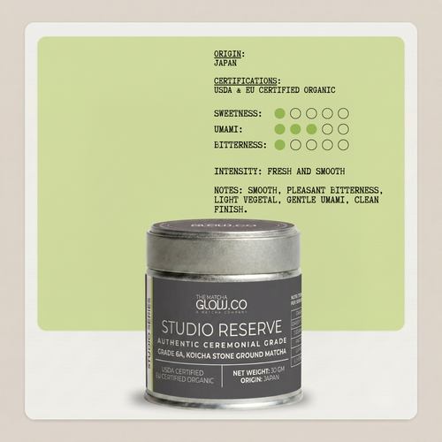 Matcha Glow Studio Series - Studio Reserve Matcha - 30 GM - Authentic Ceremonial Grade Matcha