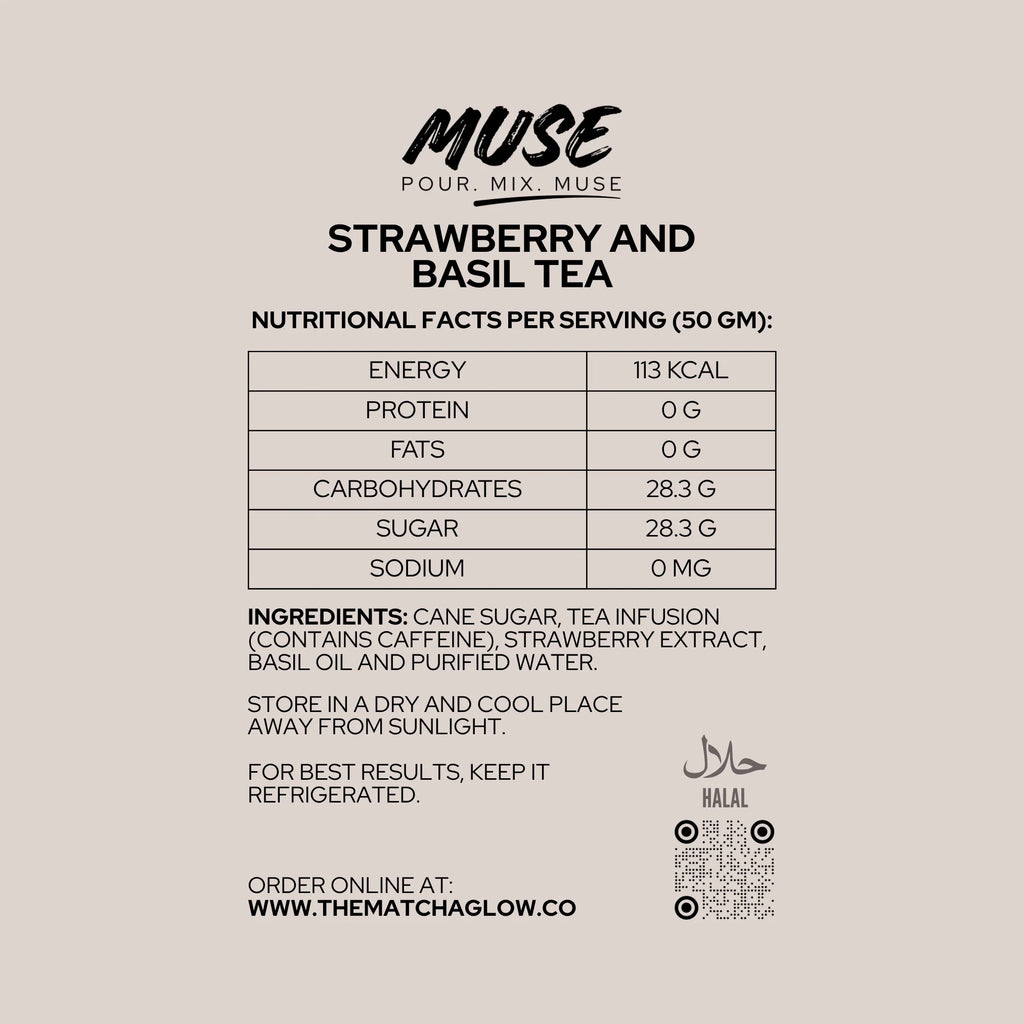 Premium Iced Strawberry and Basil Tea Syrup in Pakistan