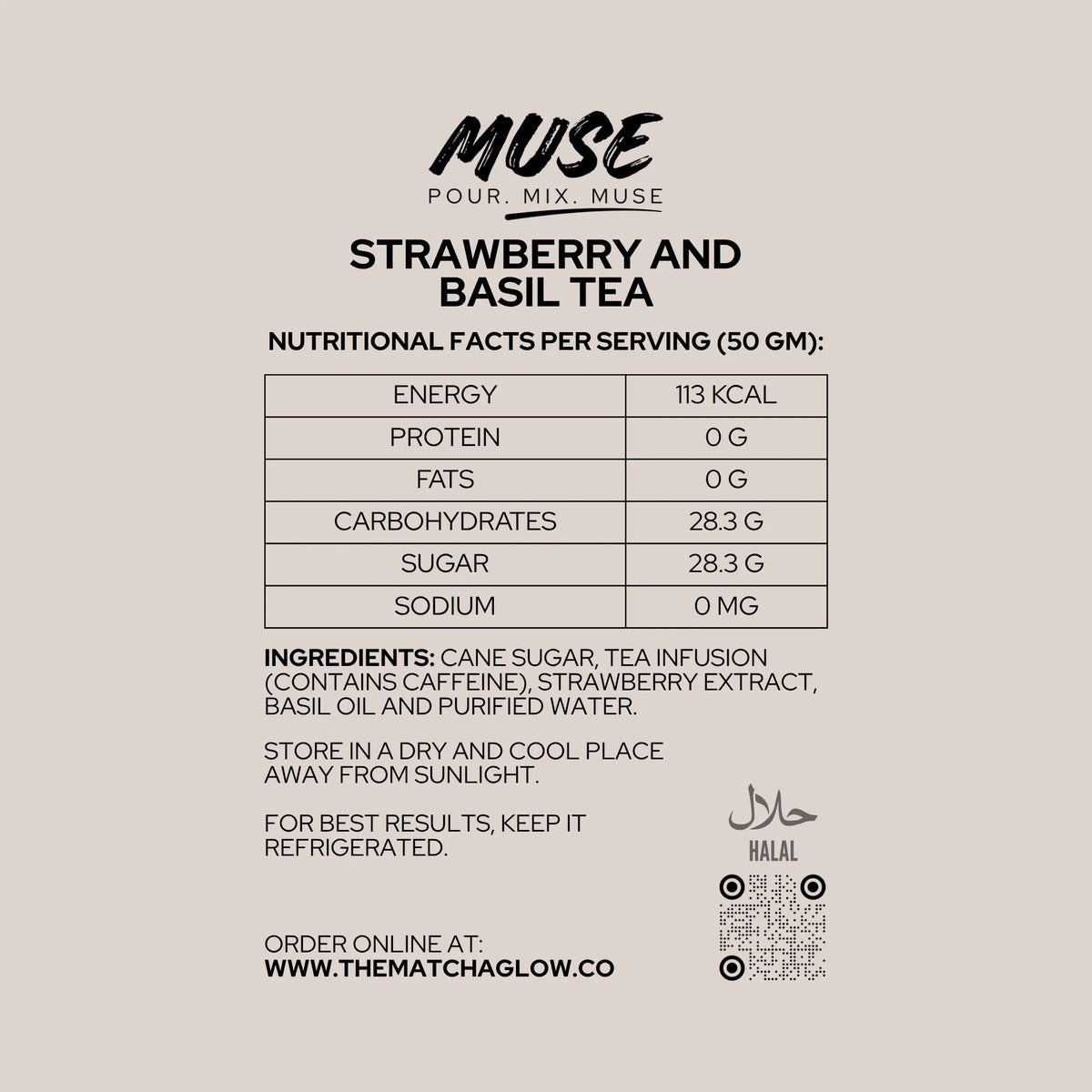 Premium Iced Strawberry and Basil Tea Syrup in Pakistan