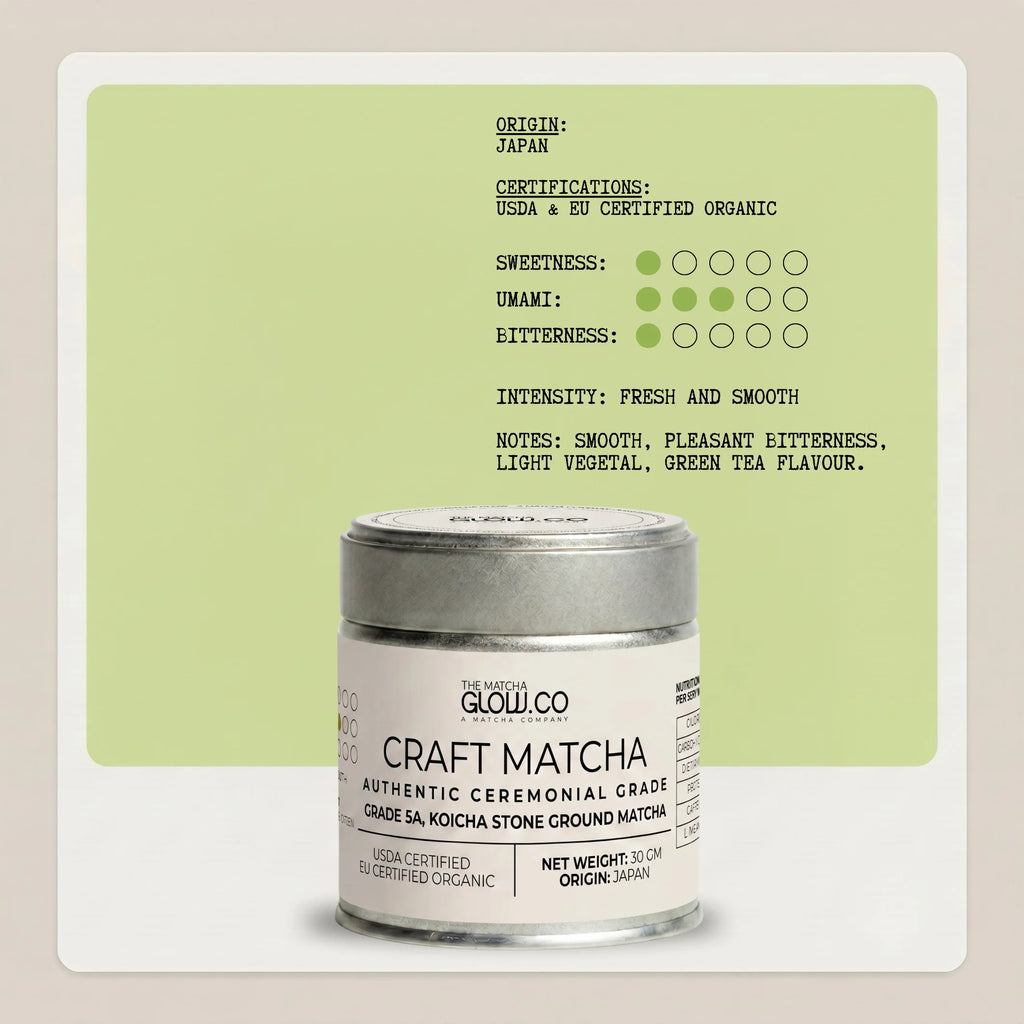 Matcha Glow Signature Craft Matcha - 30 GM - Authentic Ceremonial Grade Matcha