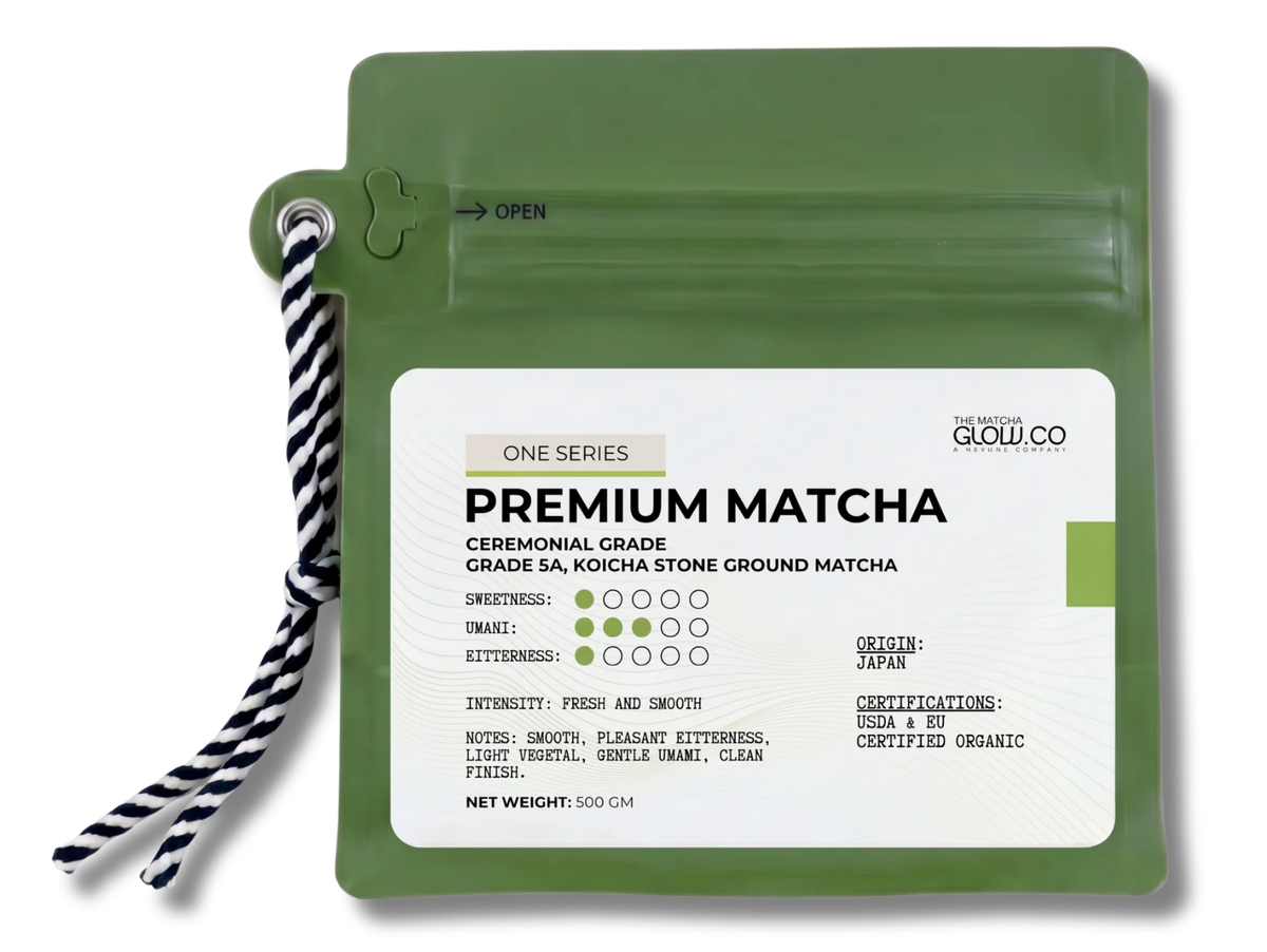 Matcha Glow One Series Craft Matcha - Authentic Ceremonial Grade for B2B, Wholesale, Cafes and Resellers.