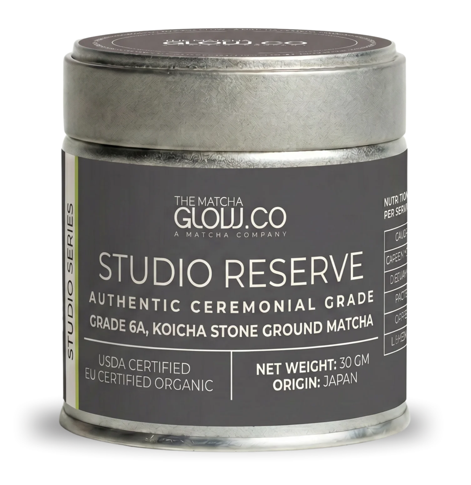 Matcha Glow Studio Series - Studio Reserve Matcha - Authentic Ceremonial Grade - 30 GM